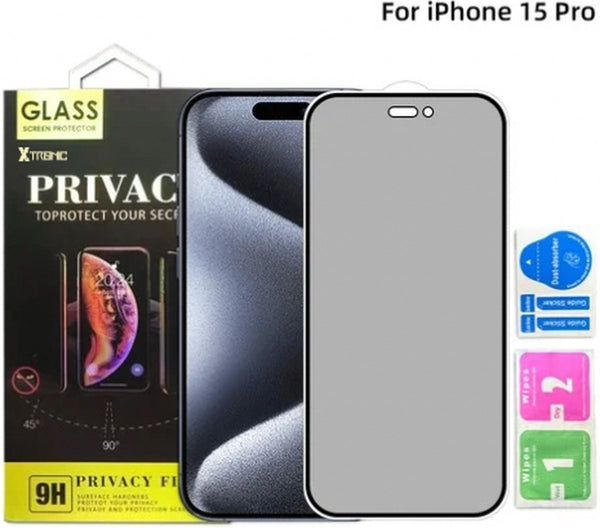 Gmedia Gehard Glas Privacy Screenprotector: iPhone 15 Pro