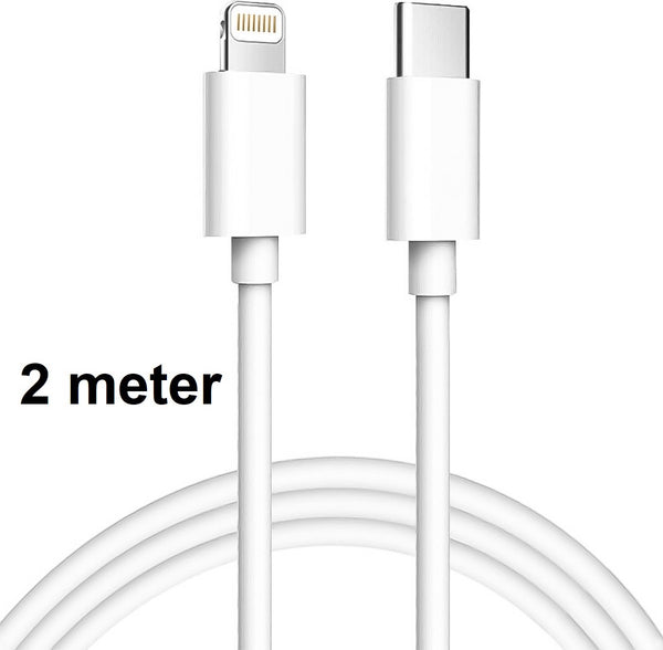 USB-C naar Lightning Kabel - 2 Meter - Ideaal voor iPhone en iPad