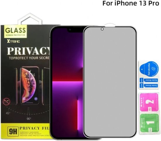 Gmedia Gehard Glas Privacy Screenprotector: iPhone 13 Pro