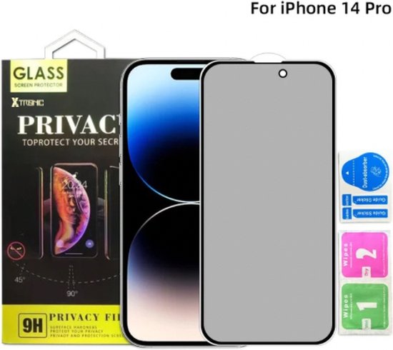 Gmedia Gehard Glas Privacy Screenprotector: iPhone 14 Pro