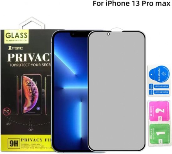 Gmedia Gehard Glas Privacy Screenprotector: iPhone 13 Pro Max