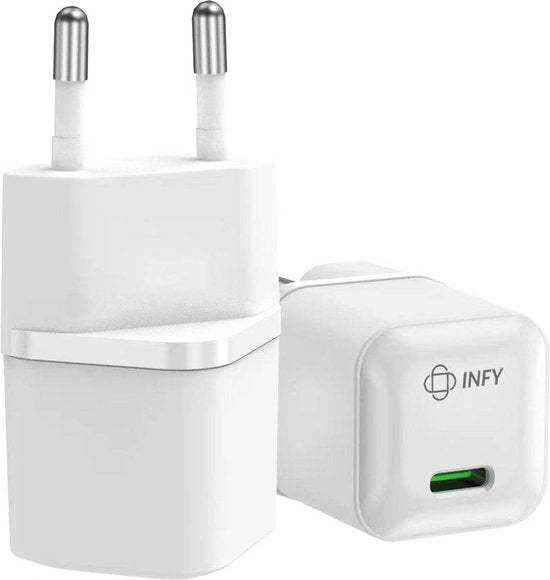 INFY 20W USB-C Adapter - Compact - Supersnel Opladen voor al je Apparaten